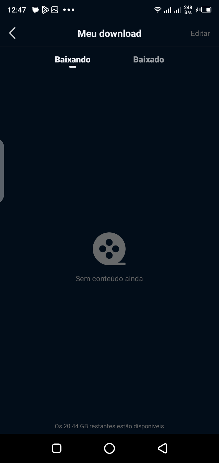 Deepcine movie and TV show browsing interface on Android